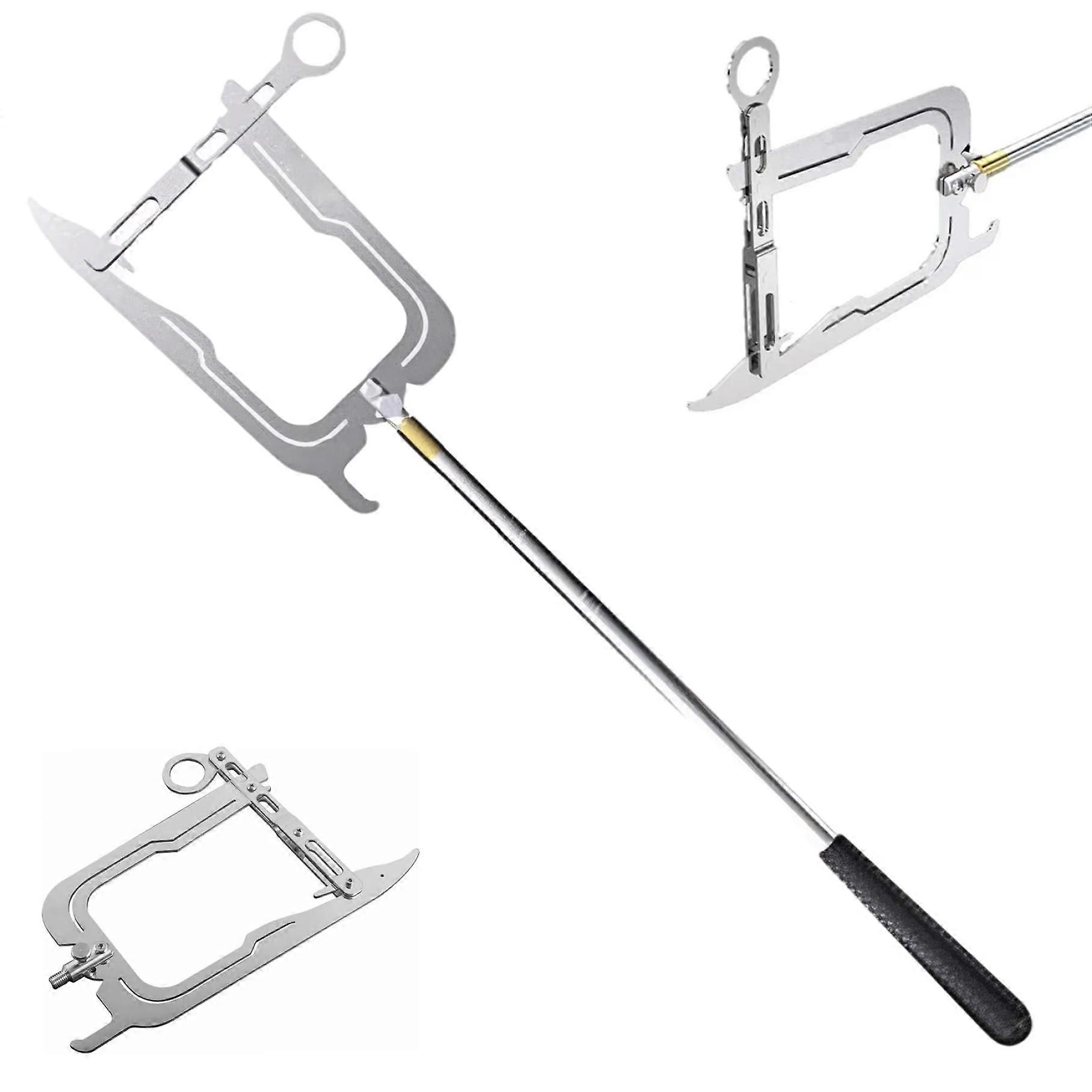 Boat Hook Docking Ushaped Telescopic Boat Hook Metal Moor Rope Hook with NonSlip Handle Pole Telescoping