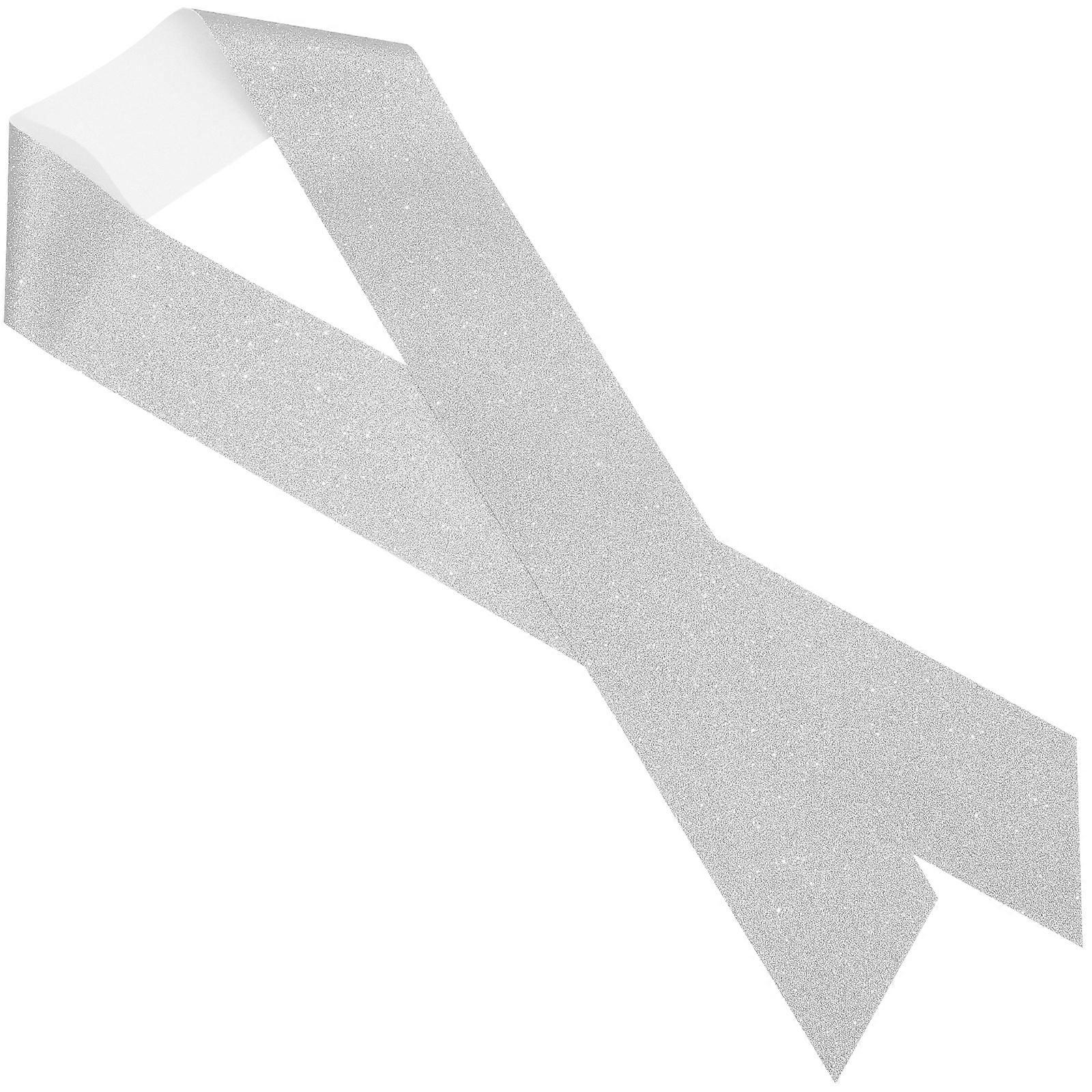 Bridal Party Sashes Silver Cloth Sash for Wedding Graduation Party Decoration DIY 1Set