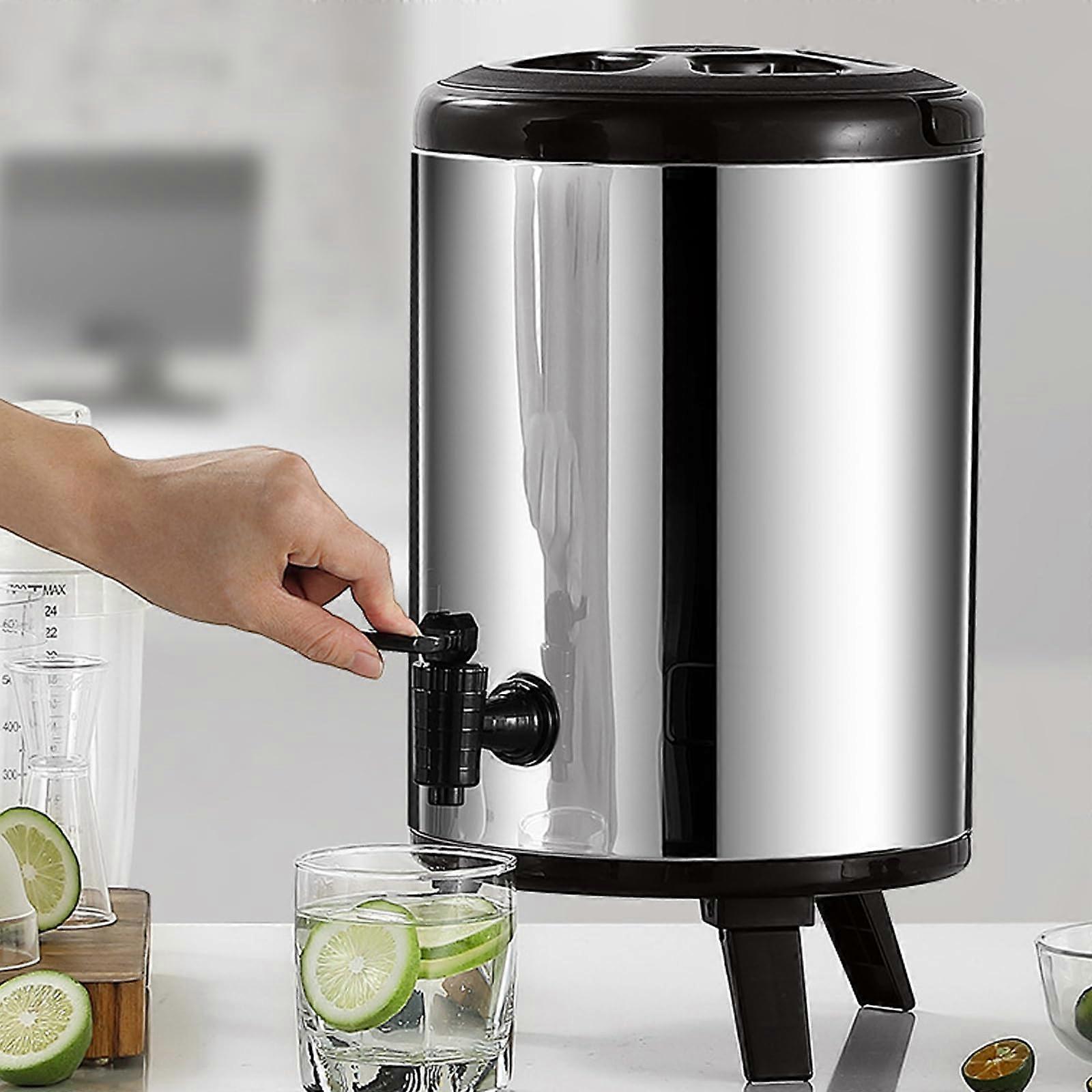 8L20L Stainless Steel Insulated Bucket, Large Capacity for Milk Tea, Sealed Lid Handle Tripod, 18L