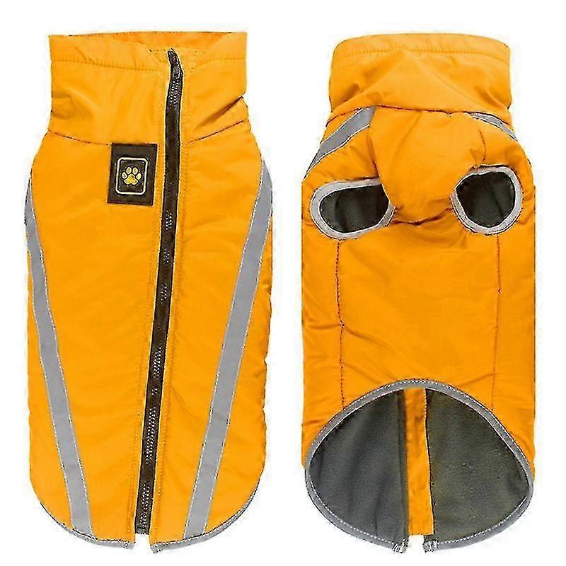 Vattentäta vinterrockar för hundar, reflekterande västar för kallt väder med mjuk varm fleece, vindtäta kläder för medelstora till stora hundar