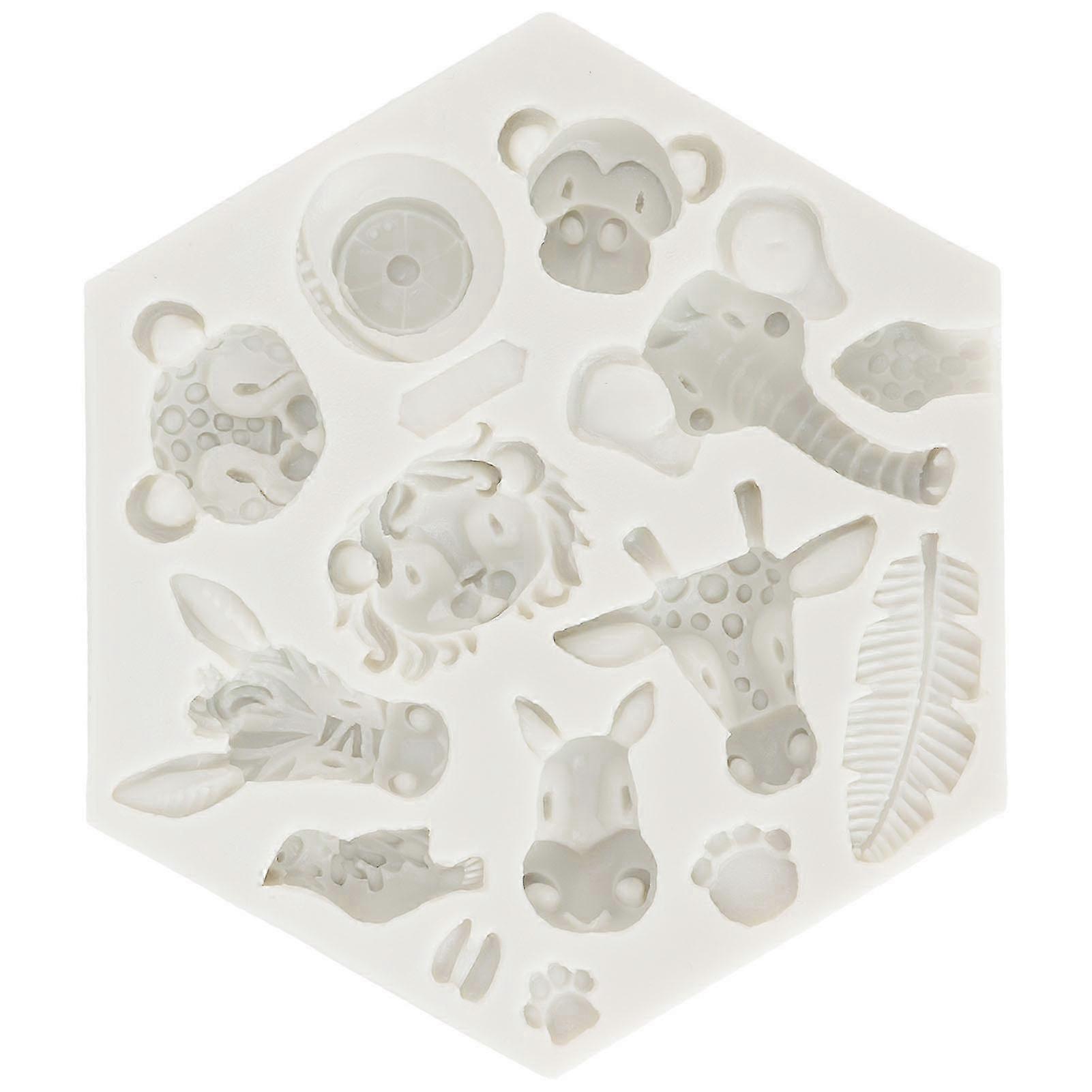 Flexible Soft Silicone Mold for DIY Cake and Chocolate in Cute Animal Shapes - 951 Grey