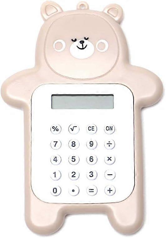 1pc Portable Mini Calculator, 8 Digit Basic Calculator Battery Elementary Calculator (yellow)