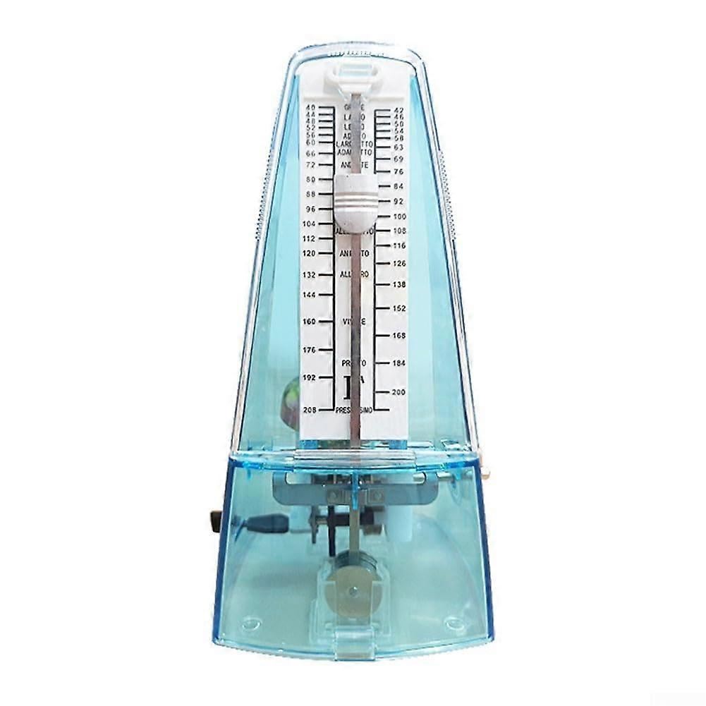 Mechanical Metronome Conical Shape for Guitar, Bass, Drum and Violin, EcoFriendly (Transparent Blue)