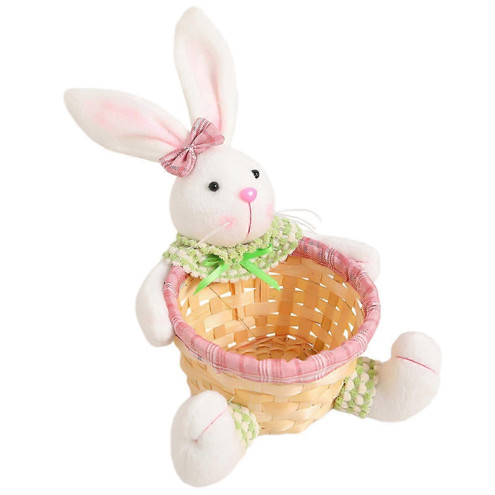 Convenient Festive Easter Rabbit Storage Basket Compact Easter Basket Efficient Organization Bin for Office School