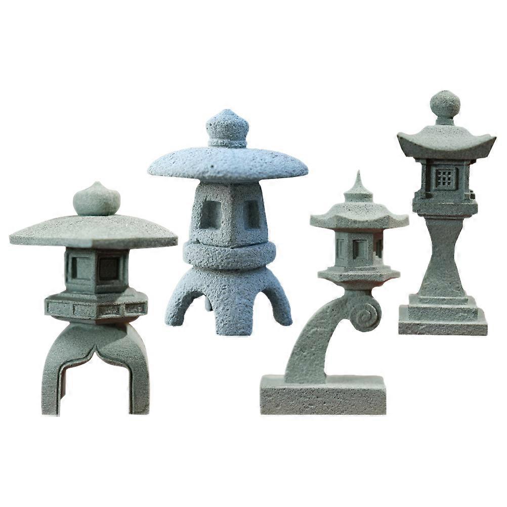 Mini Bonsai Ornaments Traditional Shape For Mini Garden Scene 4Pcs