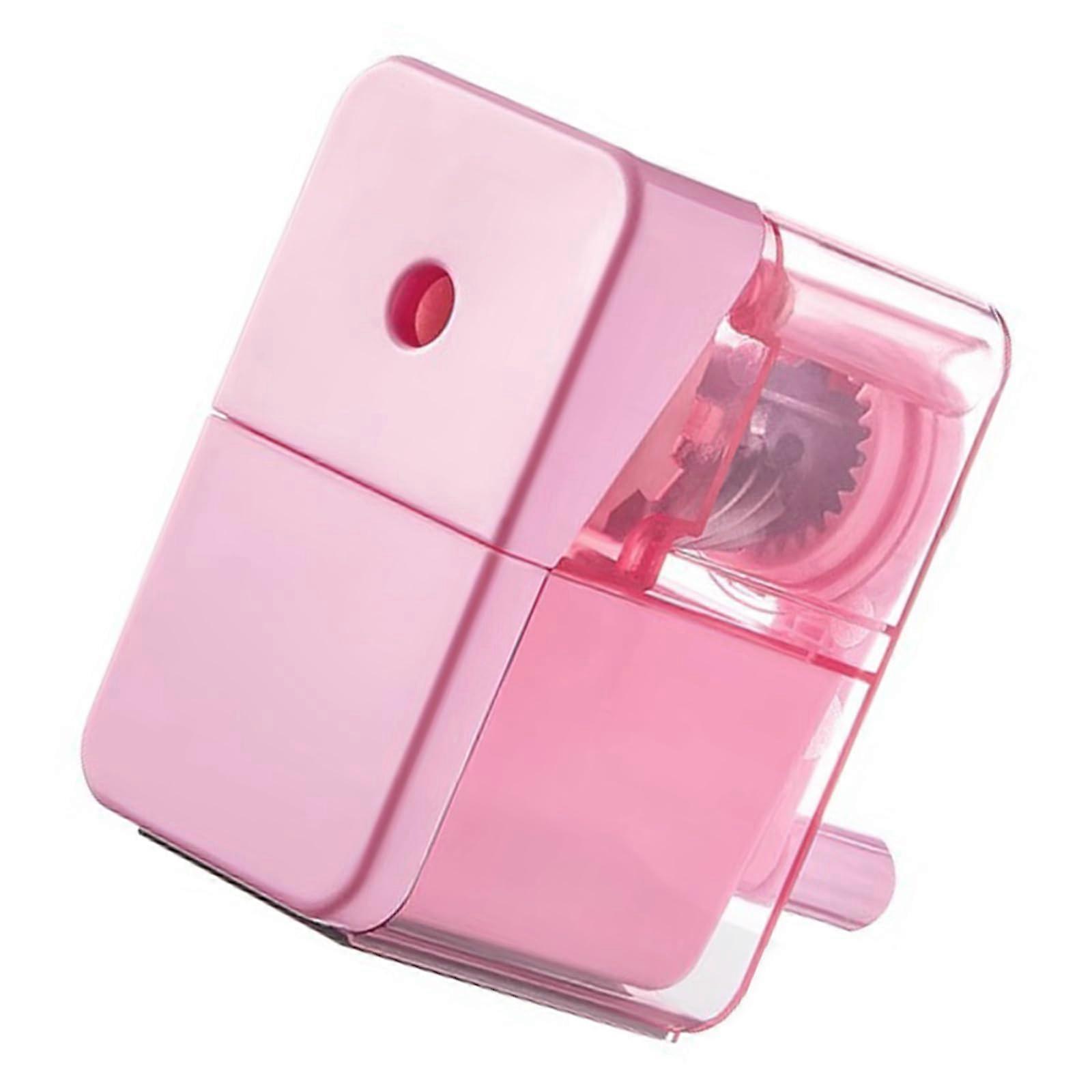 Kids Manual Pencil Sharpener with Container, Automatic Feed for 7.3-8.0mm Wooden, Colouring & Sketch Pencils