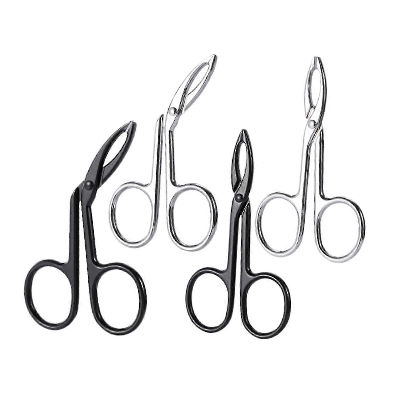 Eyebrow Tweezers Set Of 4 Curved And Straight Design For Eyebrows Face Hair And Beard Plucking For Men