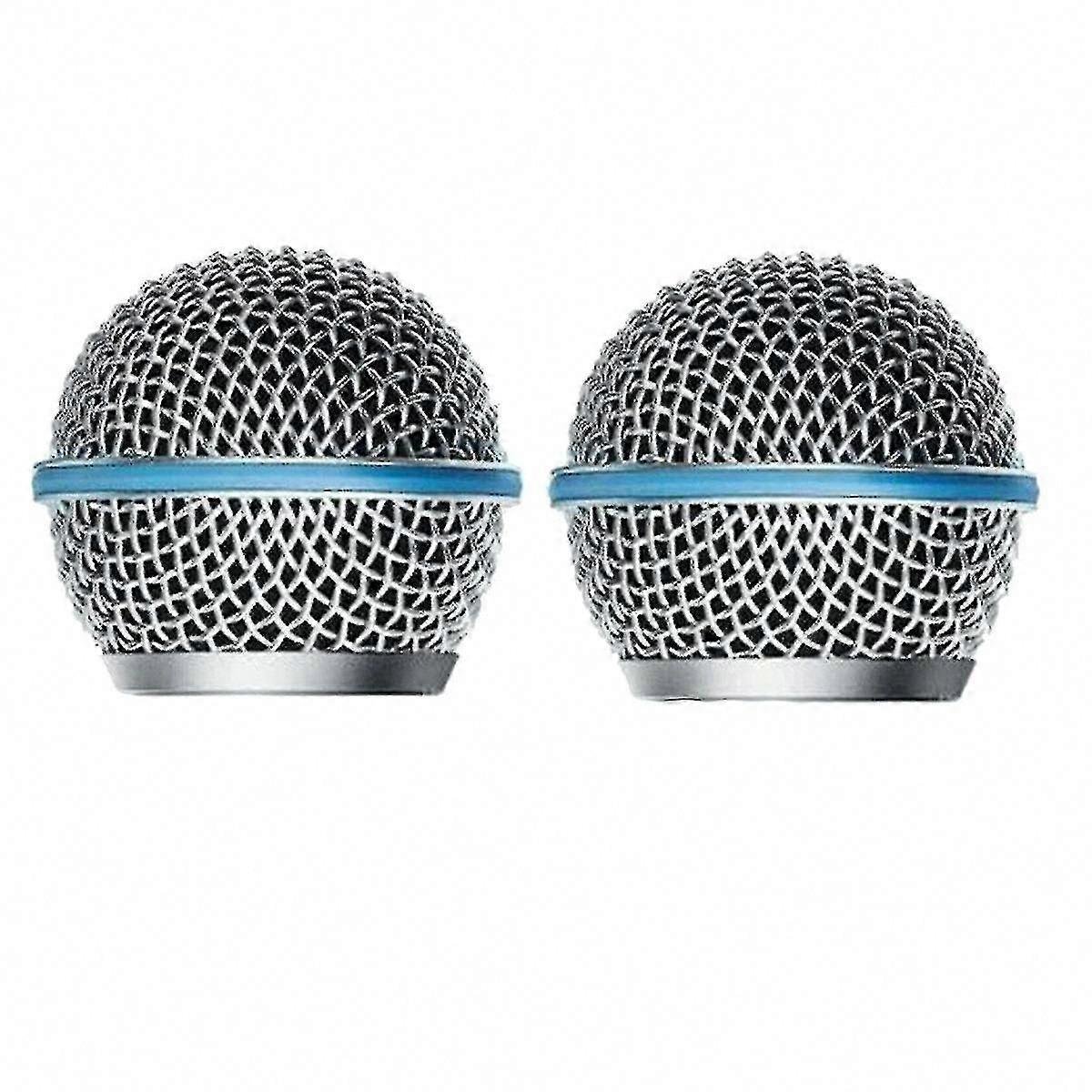 2pcs Mikrofon Grill Ersatz für Shure Beta58a SM58 PGX24 SLX24 Mikrofon Kugelkopf Mesh
