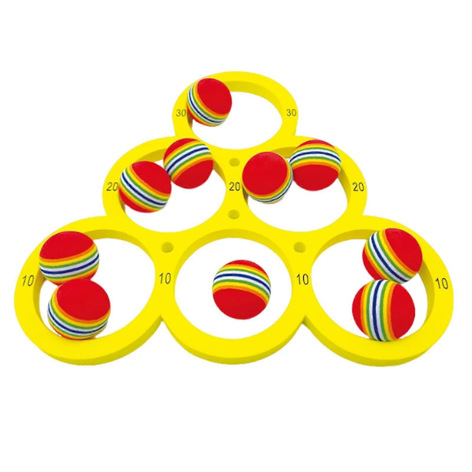 Family water sports activity with floating rings and soft balls for adults outdoor activities beach game with floating rings