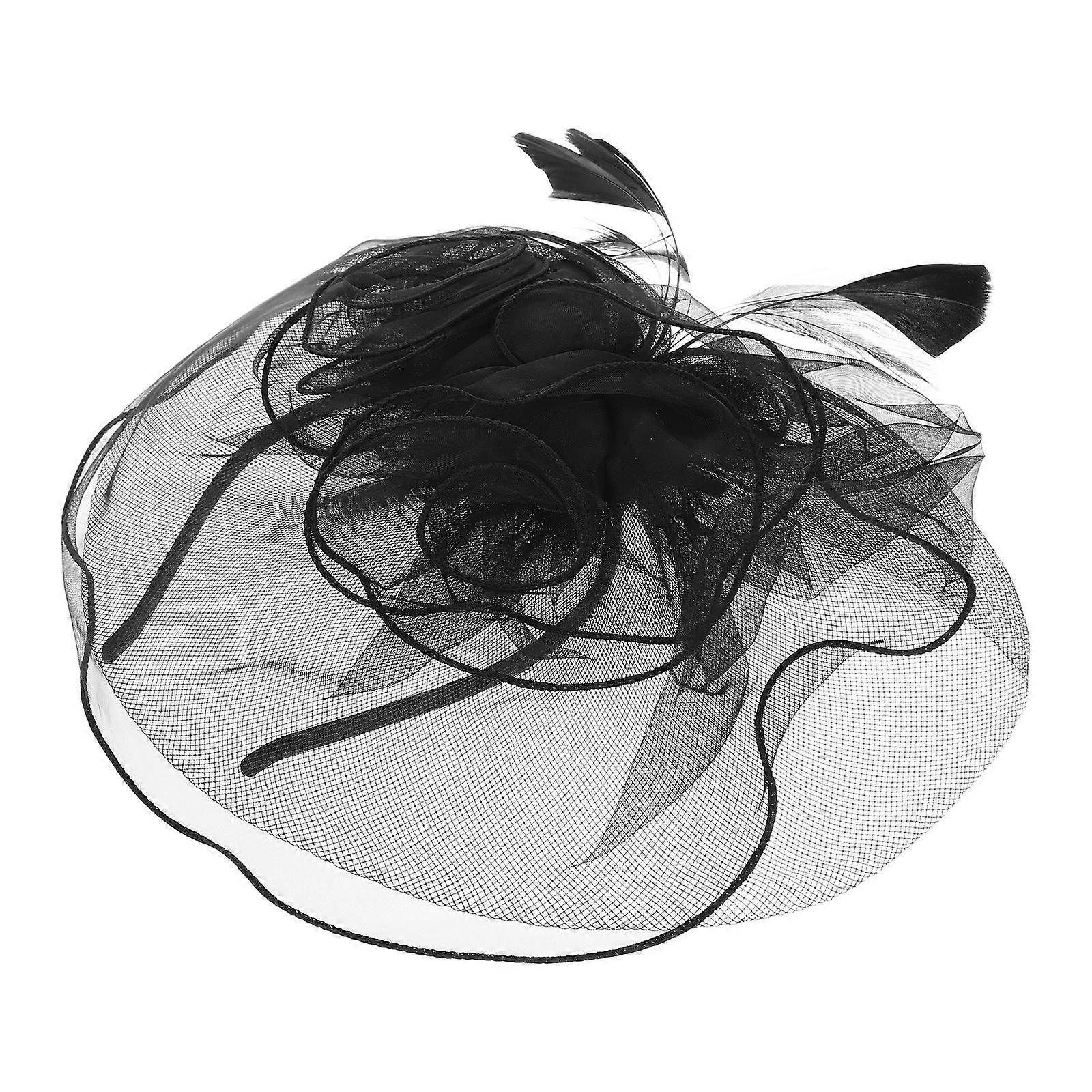 Elegant Bridal Headpiece with Double Layer Mesh Veil – Versatile Fascinator Hair Accessory for Weddings and Tea Parties