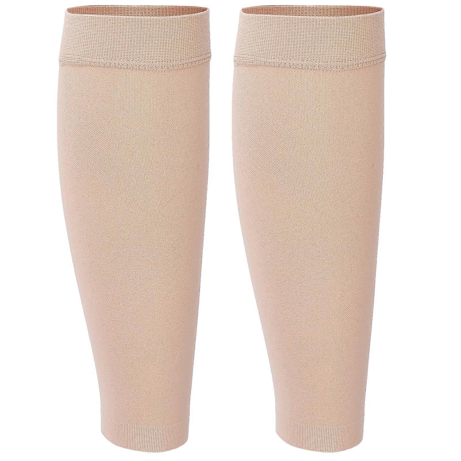 Women Compression Socks Breathable Elastic Calf High Open Toed Leg Slimming StockingsXXL