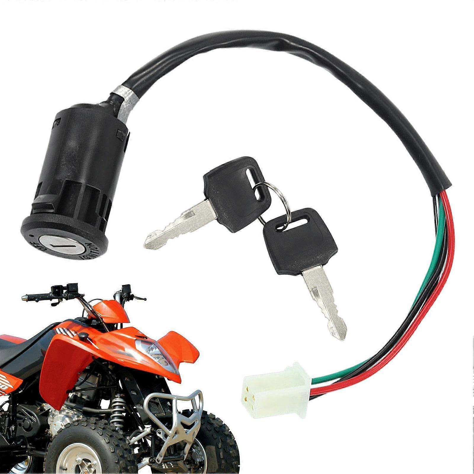 Motorcycle ignition, ignition lock Motorcycle ignition with 2 matching keys, electric start button with key for ATVDirtPit motorcycles.