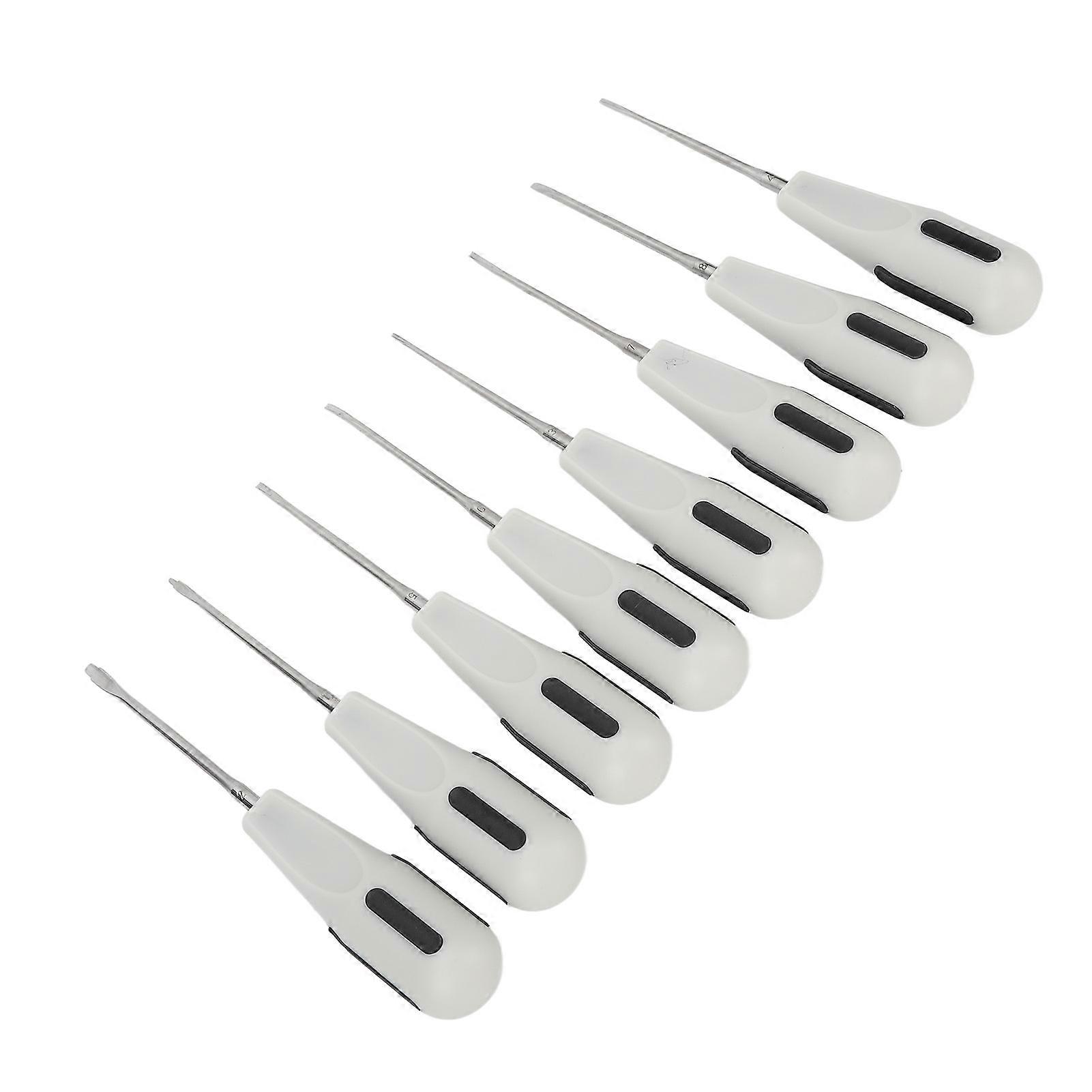 8pcs Stainless Steel Dental Elevator Set for Root Extraction
