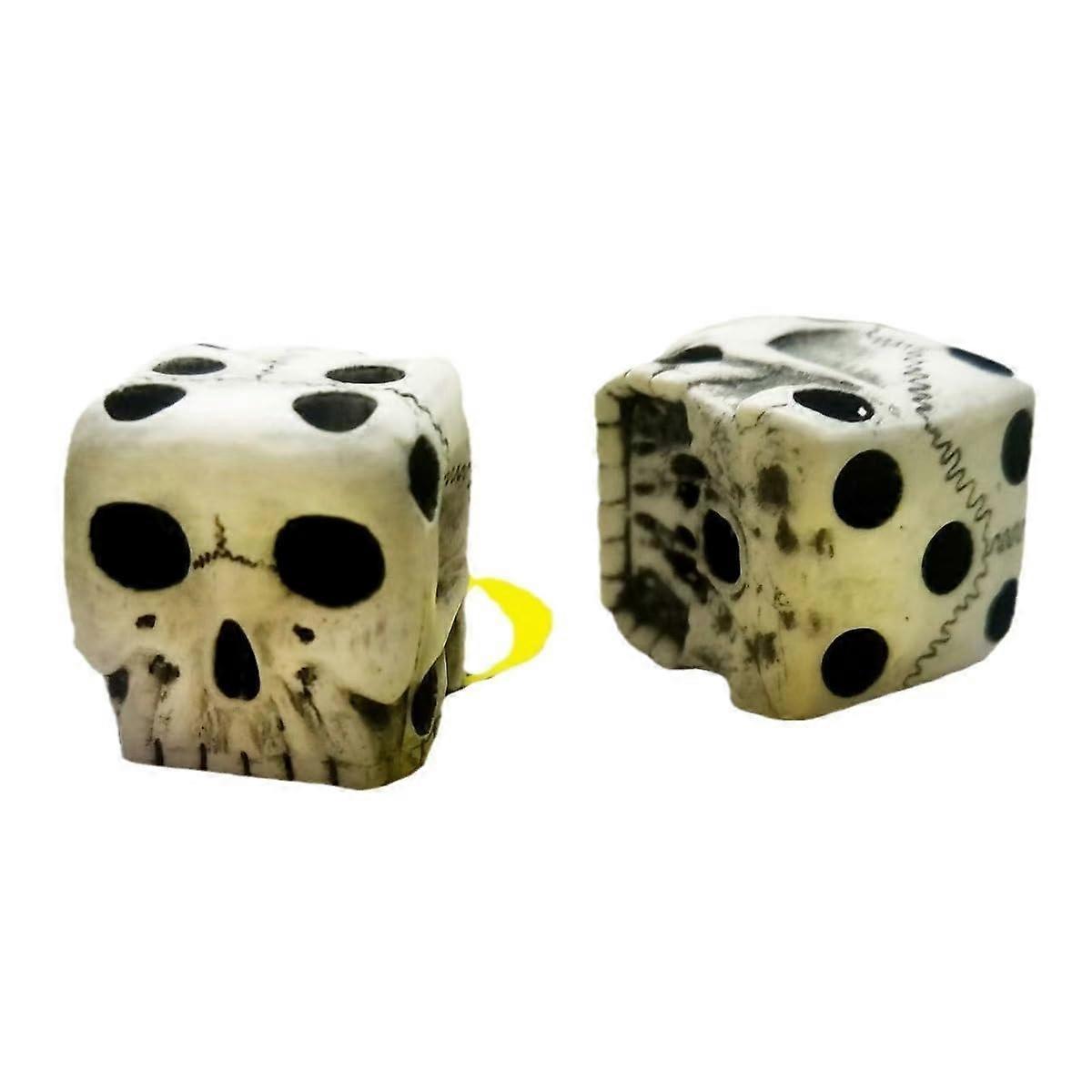 Skull Dice 5-Piece Set, 6-Sided Zombie Dice, 3/4-Inch Resin Bone Dice, Polyhedral Dice Set For Halloween Party