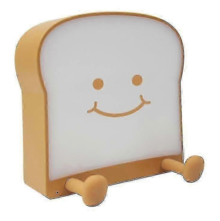 Toast Bread Night Light Usb Rechargeable Timer Light Single And Double Side Luminous Bedside Light