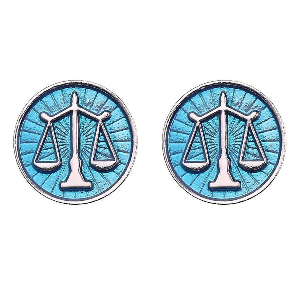 Men Suits Cufflink Blue Alloy Cufflinks For Office Meeting Holiday 1.7x1.7cm For Shirts 1 Pair