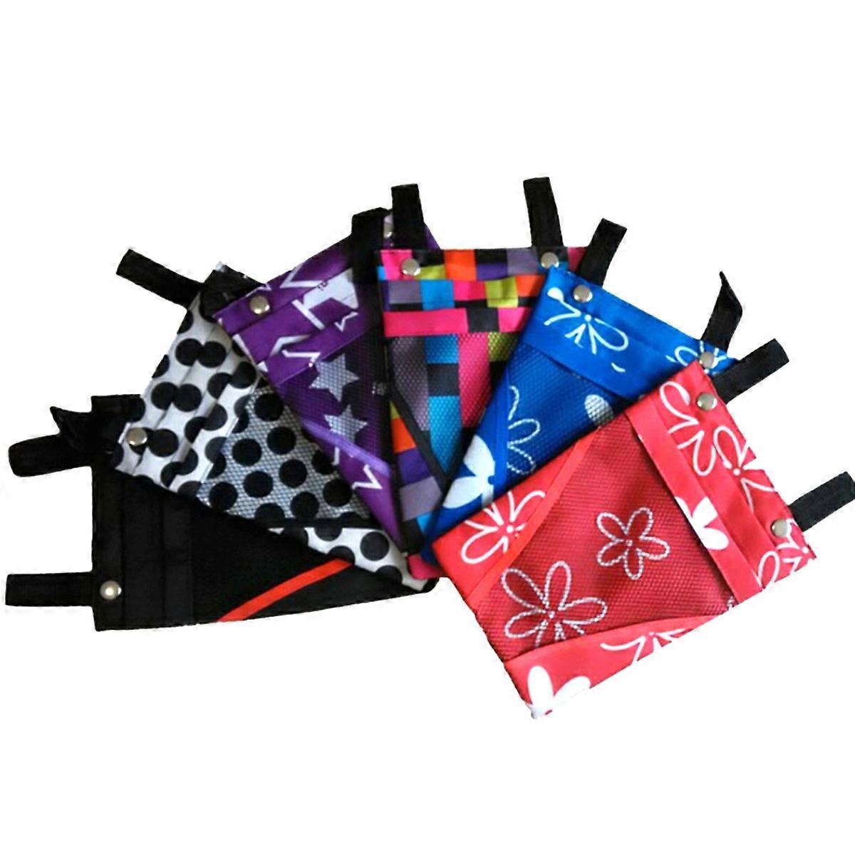Hanging Mesh Storage Basket Electric Car Bag Front Cloth Bag Mixed Color 26.5 X 17.5 X 1cm 6Pcs