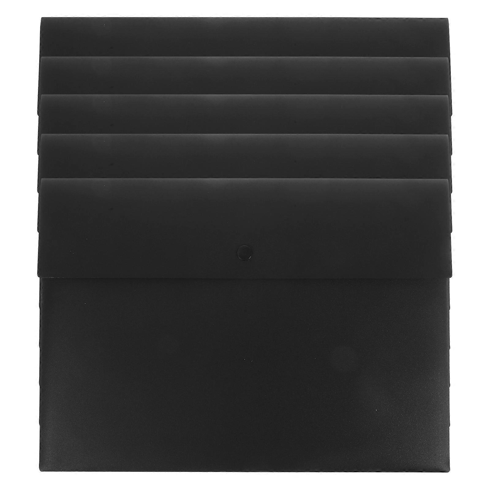 Clear Pocket Folders Documents Envelopes Office Supplies A4 Size File Organization 5Pcs