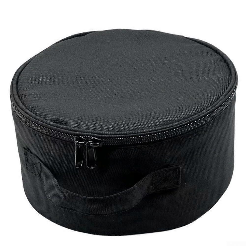 Compact travel storage bag for fans, designed to maximize space while keeping items securely in place (black).