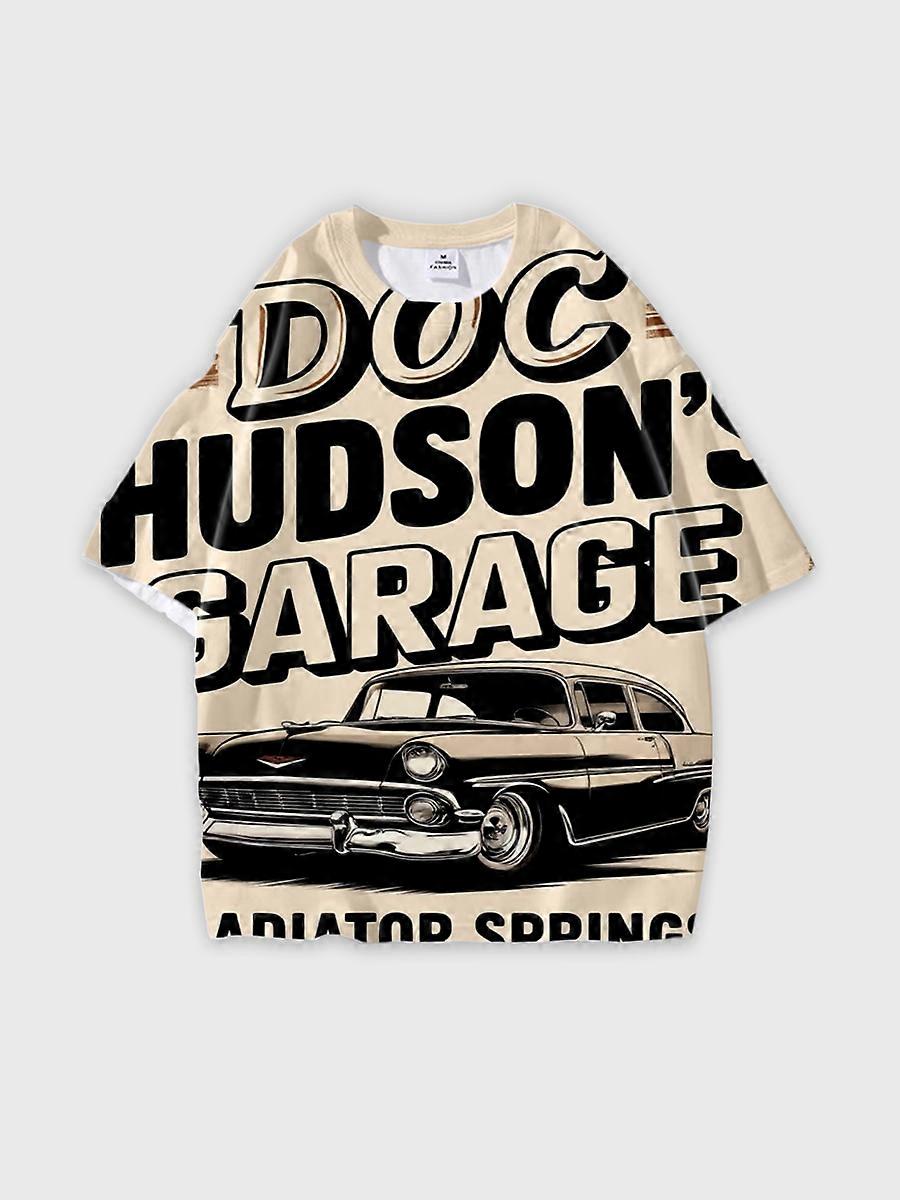 T-shirt round neck Pattern loose short sleeve N251