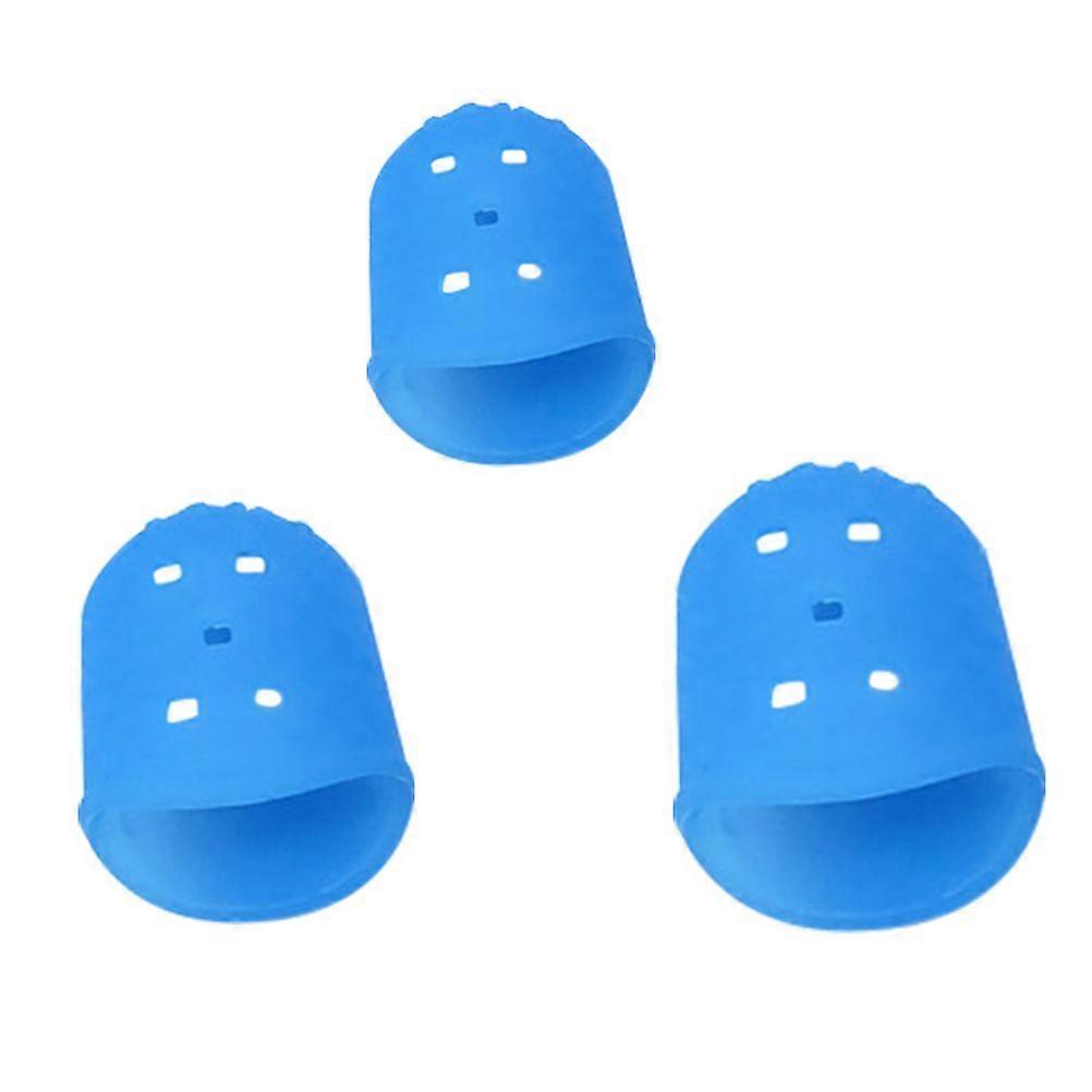 9 Pcs Finger Tips Protection Non-slip Anti-scalding Fingertip Grips Finger Tip Protector for Counting Collating and Sorting or Guitar Players (Dark Bl