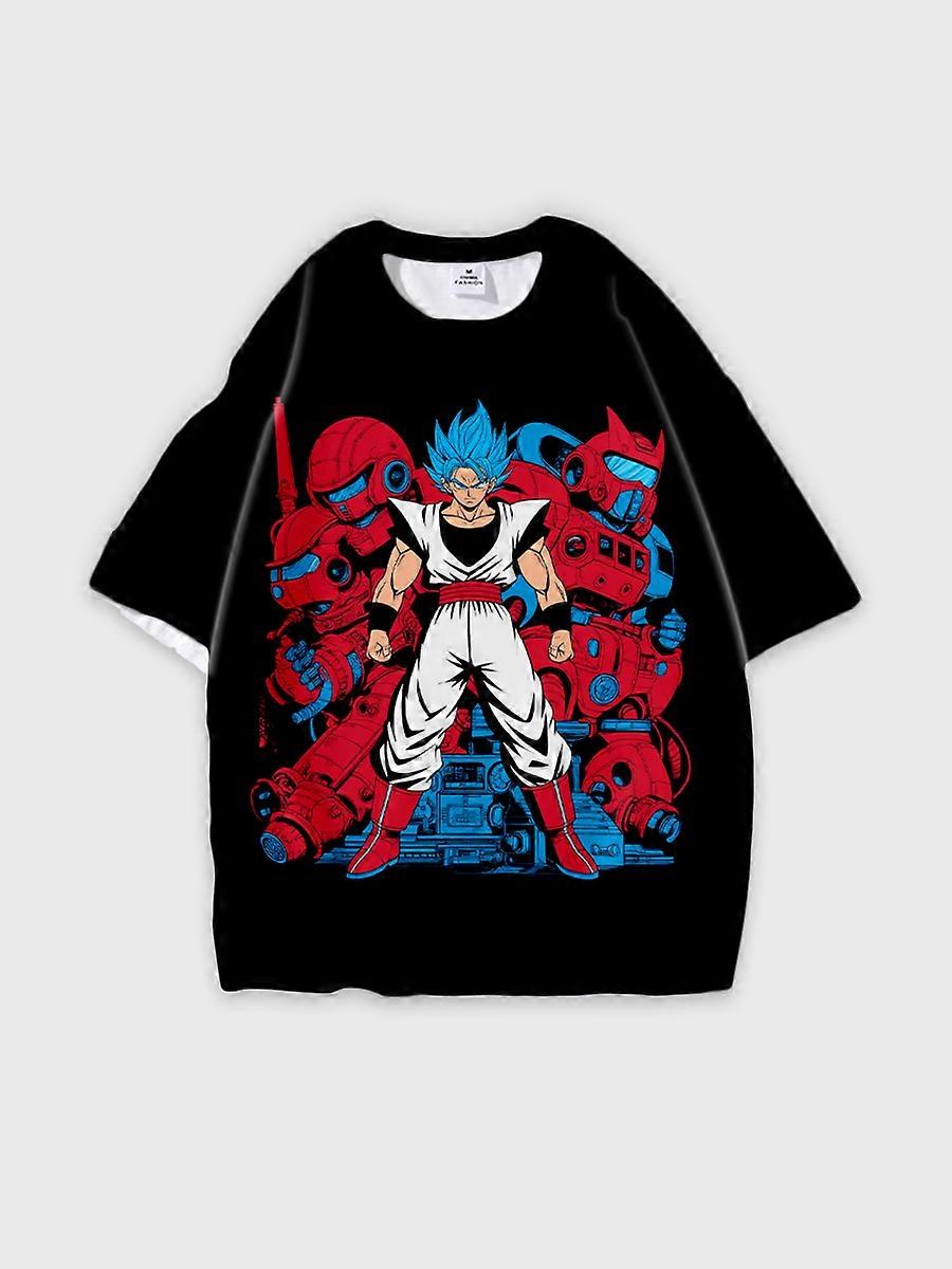 T-shirt round neck Cartoon Pattern loose short sleeve E1480