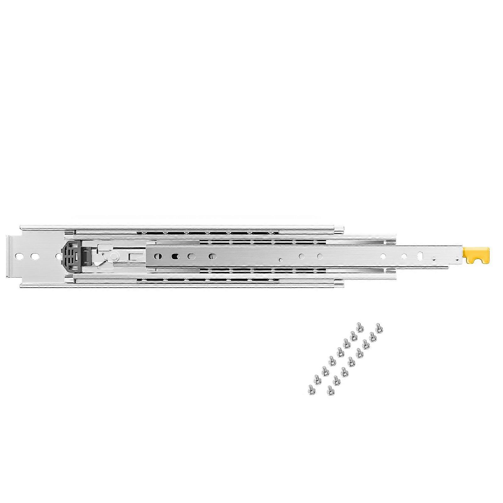 Set of 2 Drawer Rails, Sizes Ranging from 16 to 60 inches, 500 lbs Weight Limit, Locking Mechanism Included