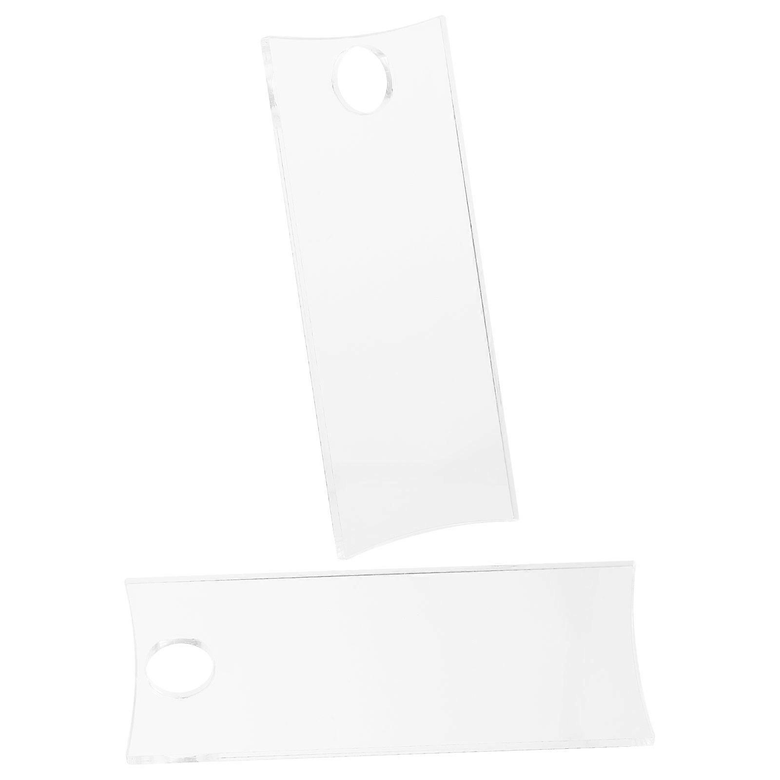Acrylic Blank Name Plates for DIY Bottle Cap Decor and Ornament Transparent Easy to 2pcs