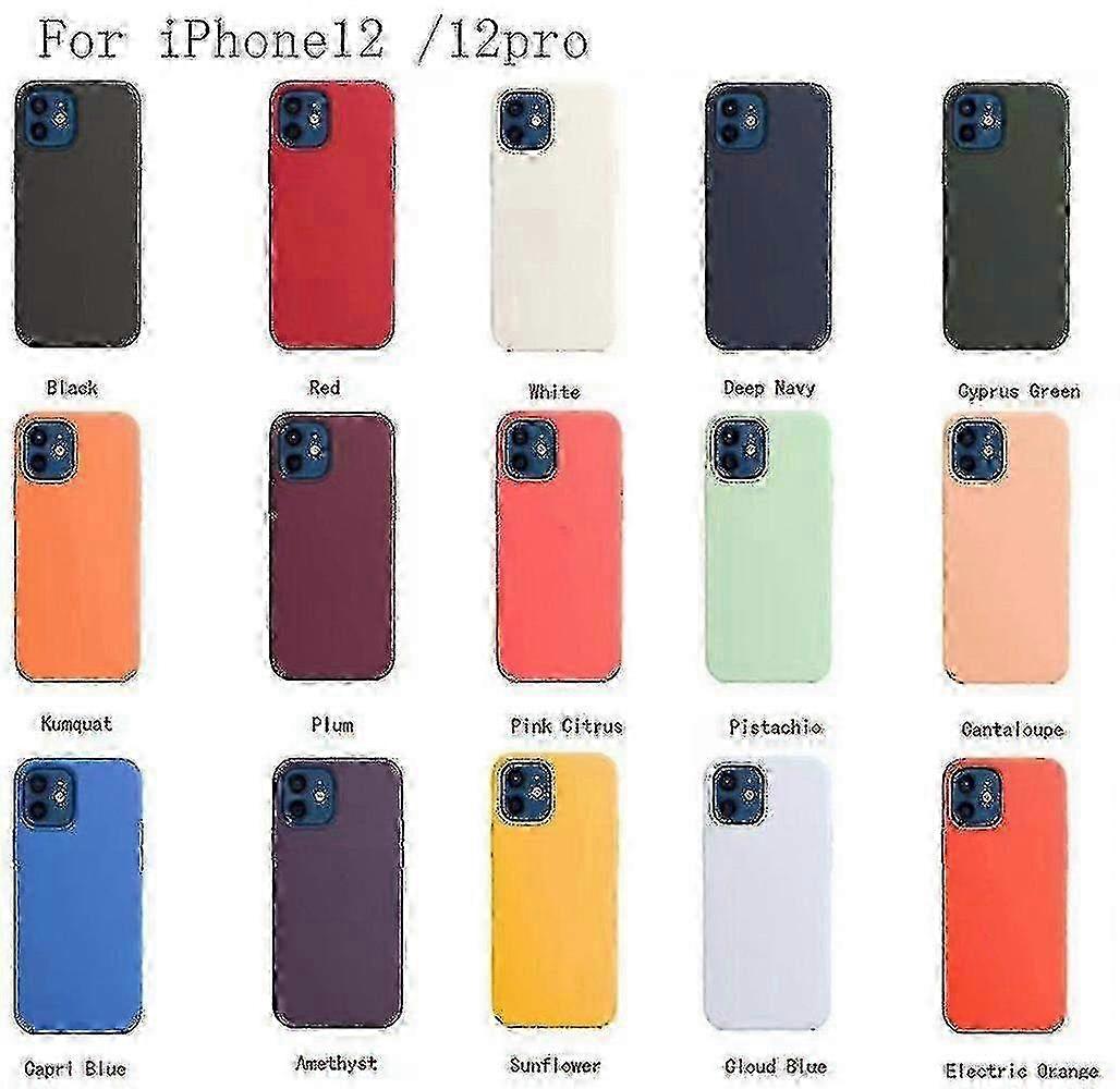 Silicone MagSafe-Compatible Case for iPhone 12 & 12 Pro - Sleek Protective Cover with Enhanced Grip