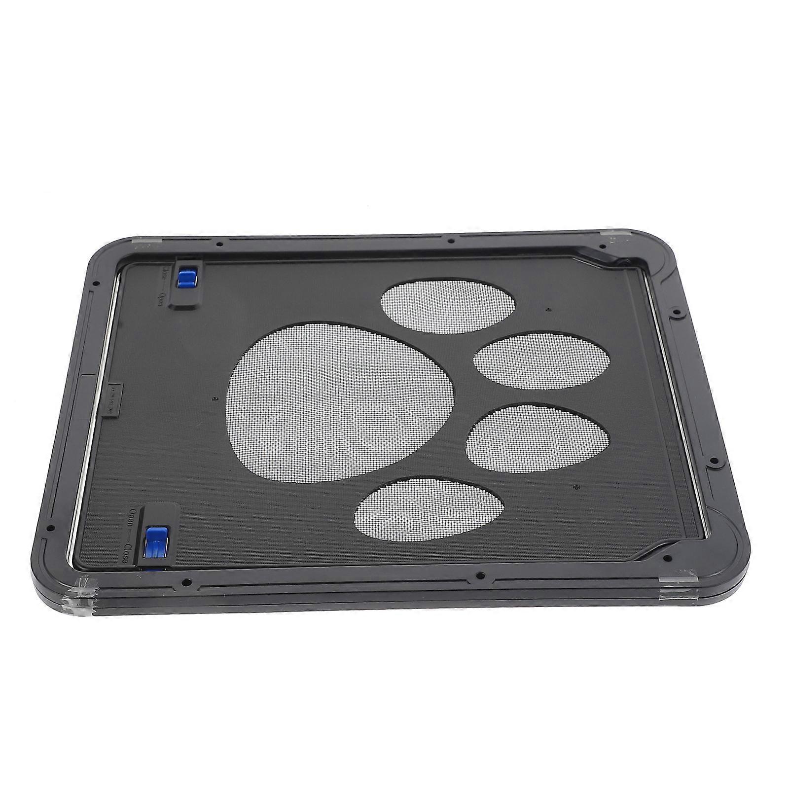 Automatic Lockable Cat Screen Door Home Use Easy Installation Black 30X25X2CM 1Set