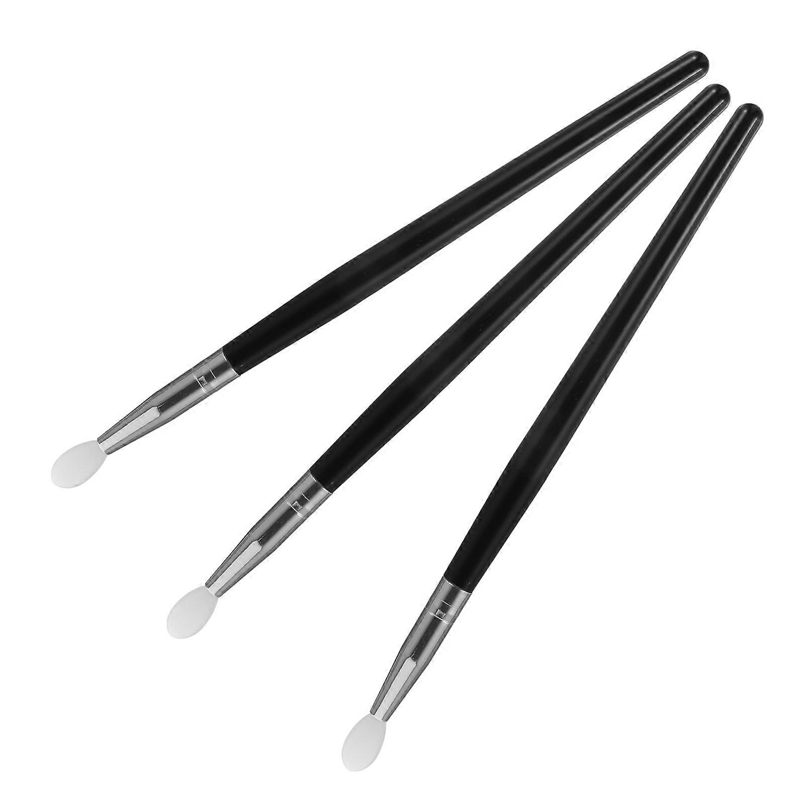 Silicone Makeup Brushes for Cream and Liquid Eye Shadow Lip Mask Professional Tools 3 Pcs