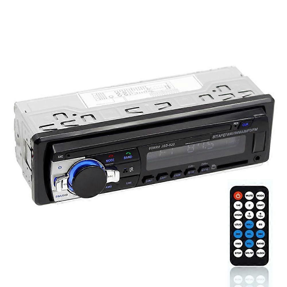 JSD-520 Car Bluetooth-compatible MP3 Player Digital Display FM Radio Car Audio Device (TF Card Versi