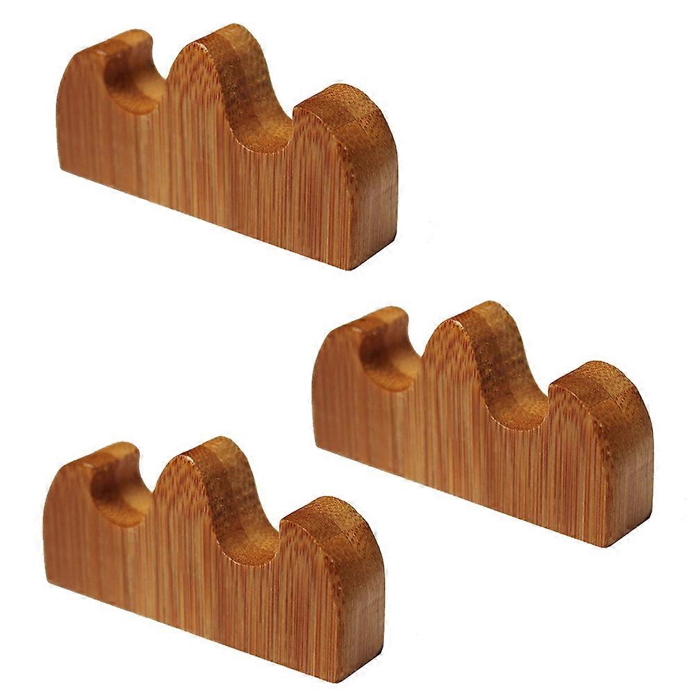 Bamboo Brush Holders Set of 3 Durable Lightweight Pen Rack for Calligraphy, Sumi Writing & Painting Tools