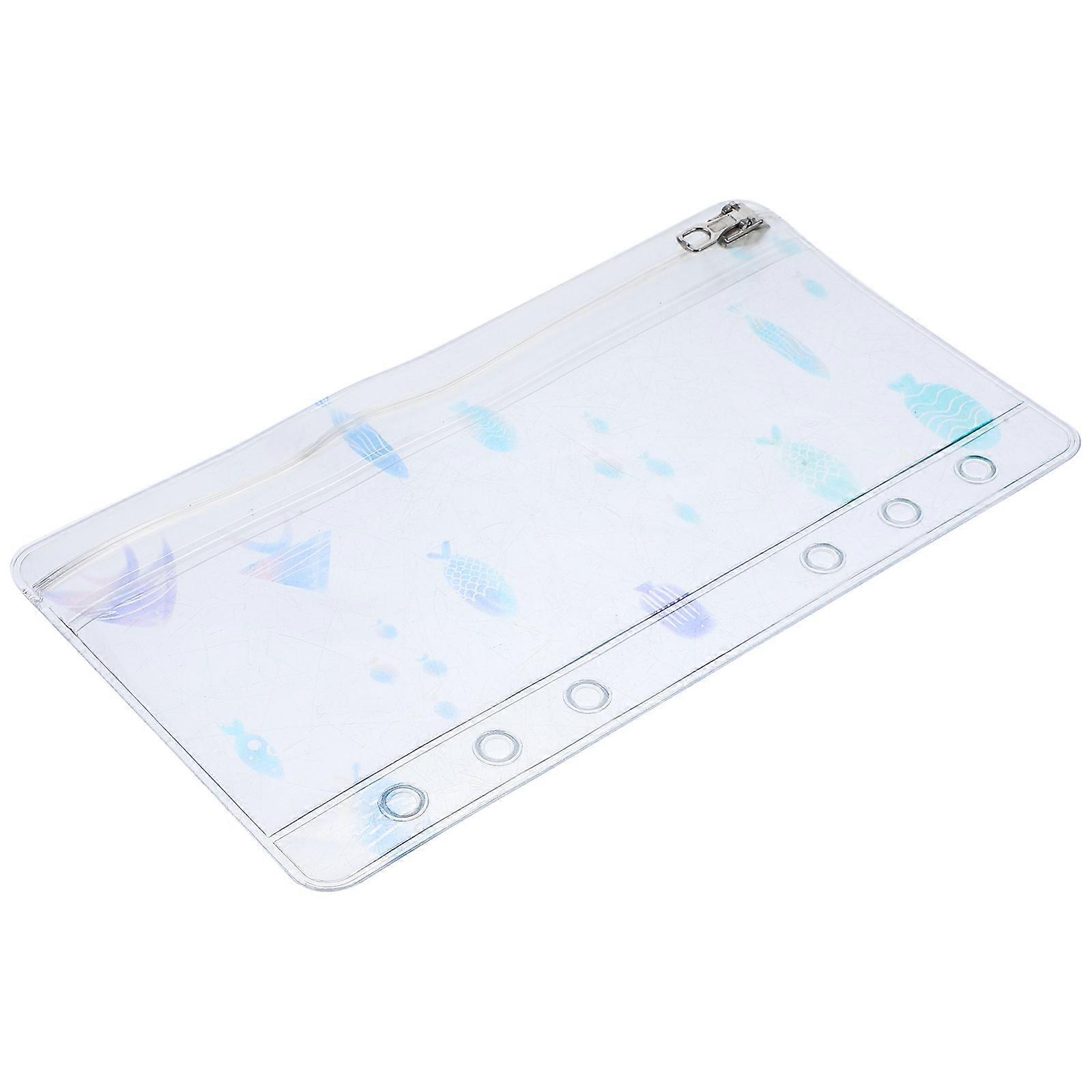Waterproof Zipper Binder Pocket Notebook Refill Ideal For Home Storage And Daily Study In White Pouch 1Set