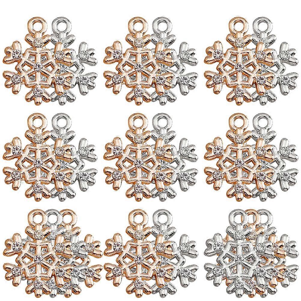 20Pcs Snowflake Jewelry Charms For Necklace And Bracelet Elegant Style For DIY Enthusiasts