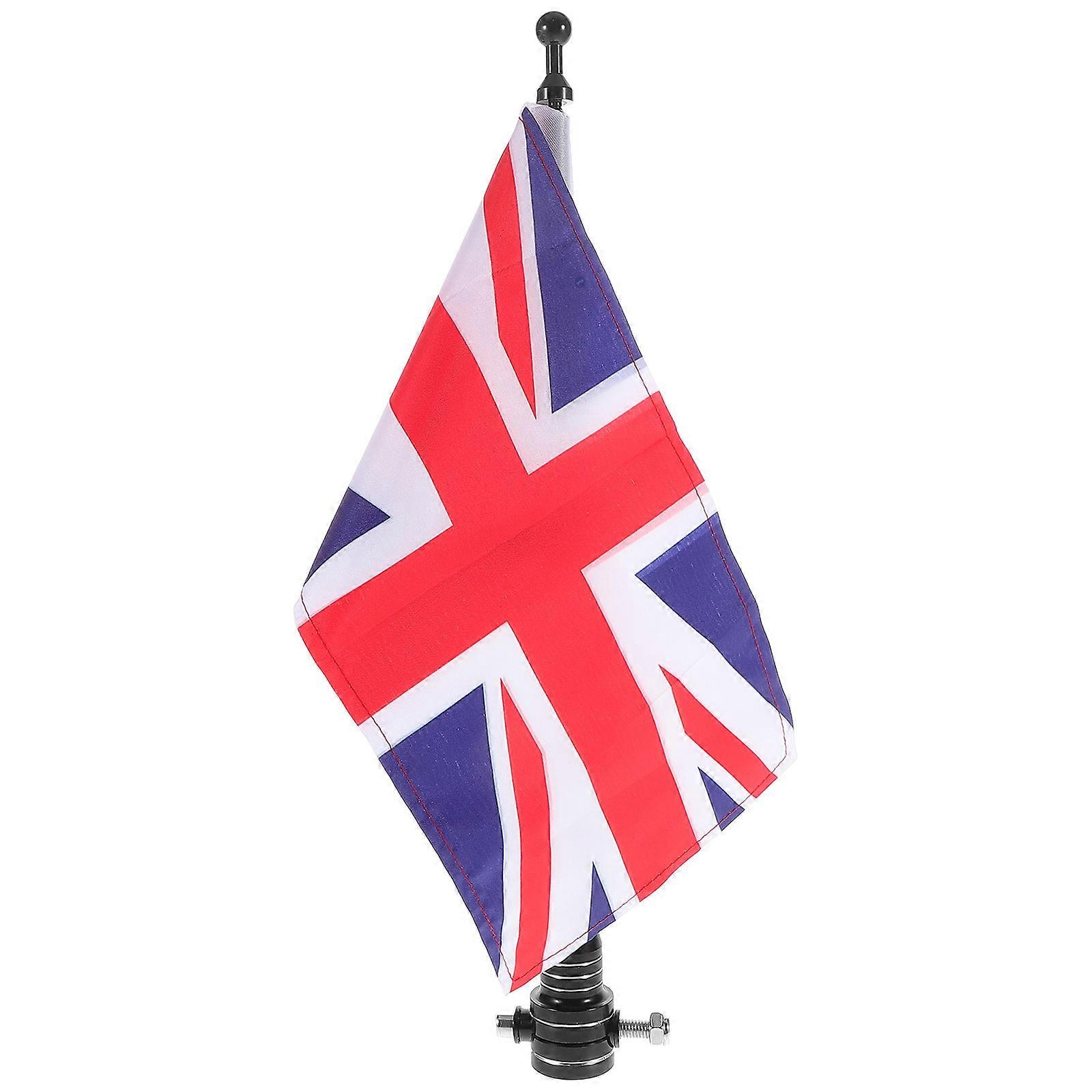 Flag Pole For Car Round Black Pole Vehicle Use Fade-resistant 1Pack