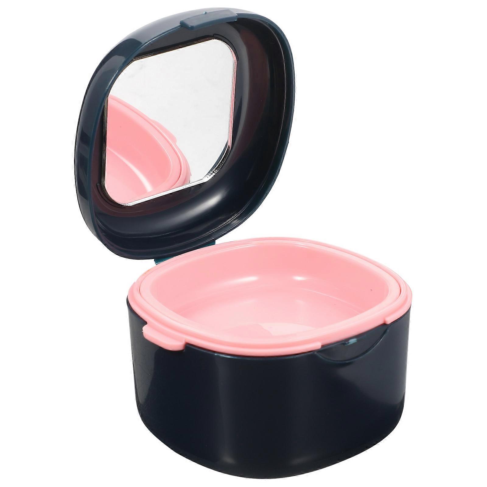 Denture Holder Container Portable Retainer Case For Adults Daily Use Compact With Vent 1Pack