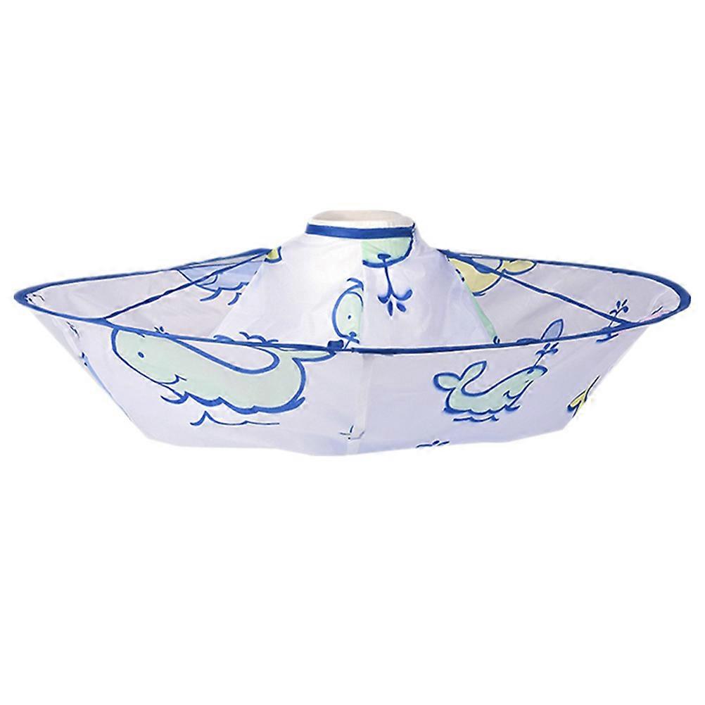Cartoon Whale Pattern Umbrella Haircut Cape for Boys – Easy Clean & Store
