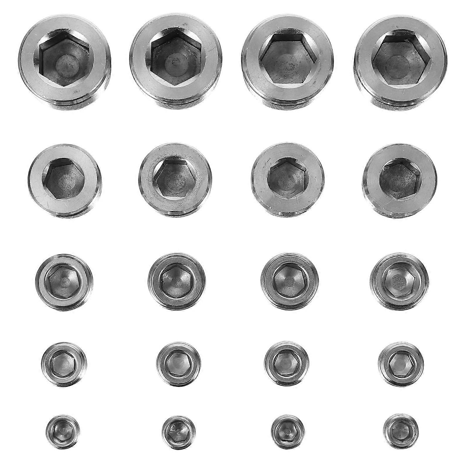 تركيب أنابيب الموضوع NPT 1 مجموعة محول أنابيب المياه لمشاريع السباكة 20 قطعة من الفولاذ المقاوم للصدأ الفضة الختم المقاوم للتآكل