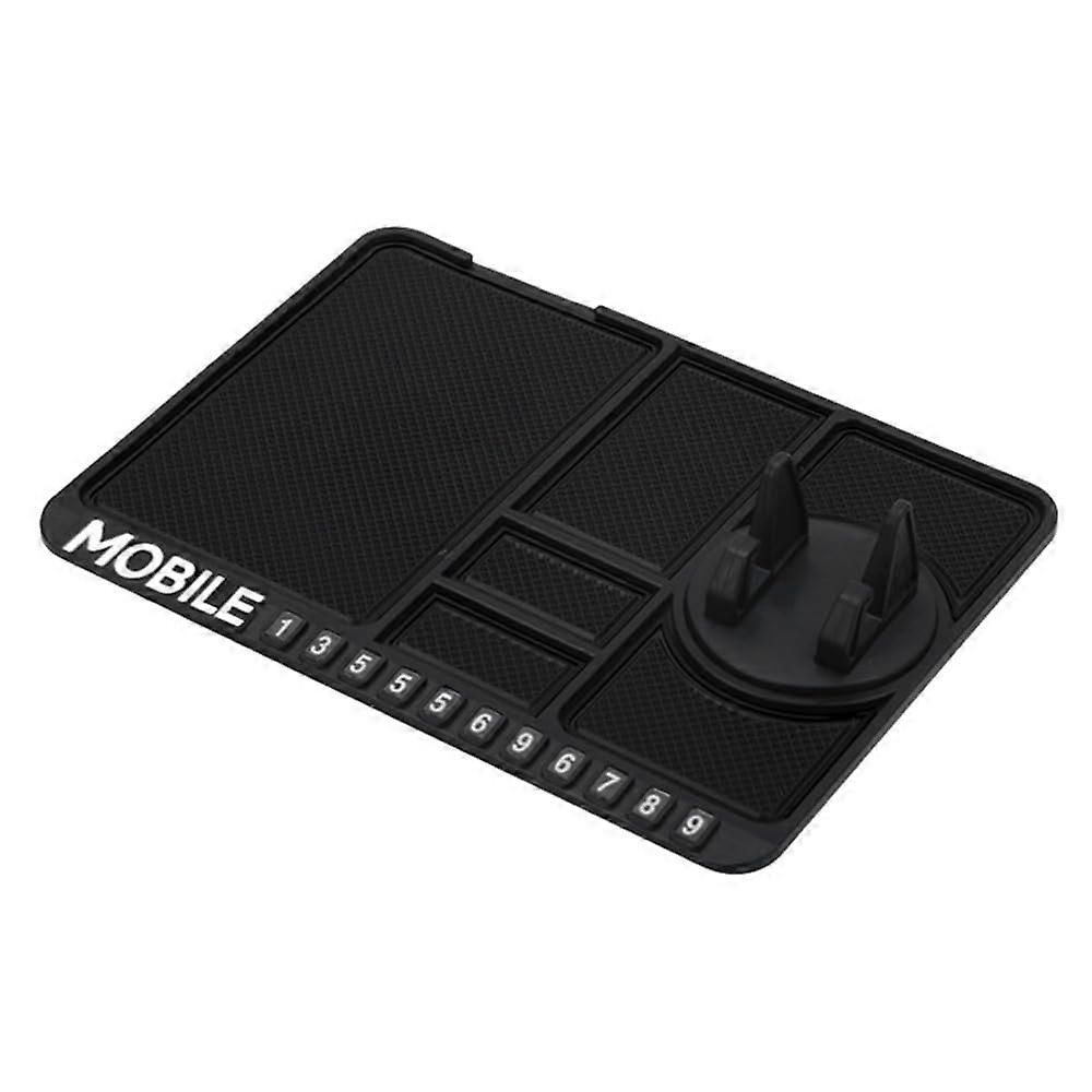NonSlip Mat Car Dashboard for Kia EV6, 4in1 360° Rotatable Mobile Phone Holder Phone Pad Multifunctional NonSlip Pads, A/Black normal A/black