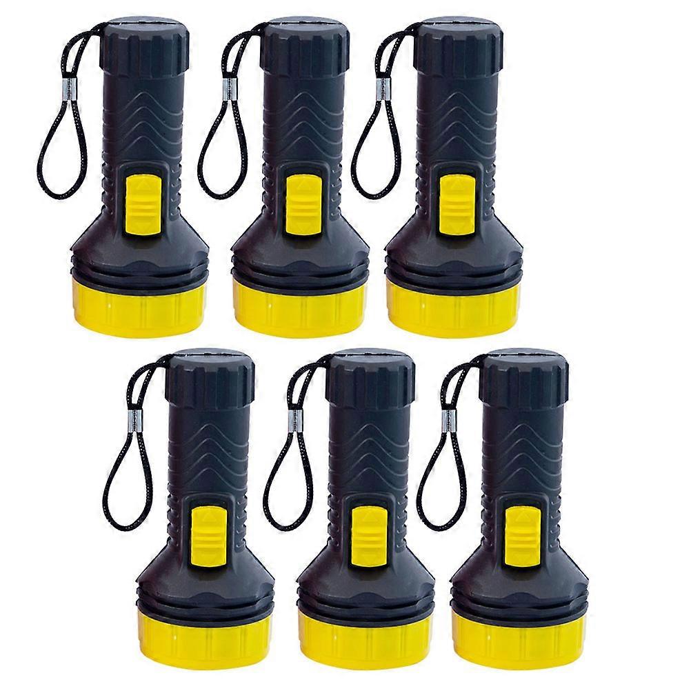 6Pcs Kids Flashlights Plastic LED Small Mini Flashlights for Home and Outdoor