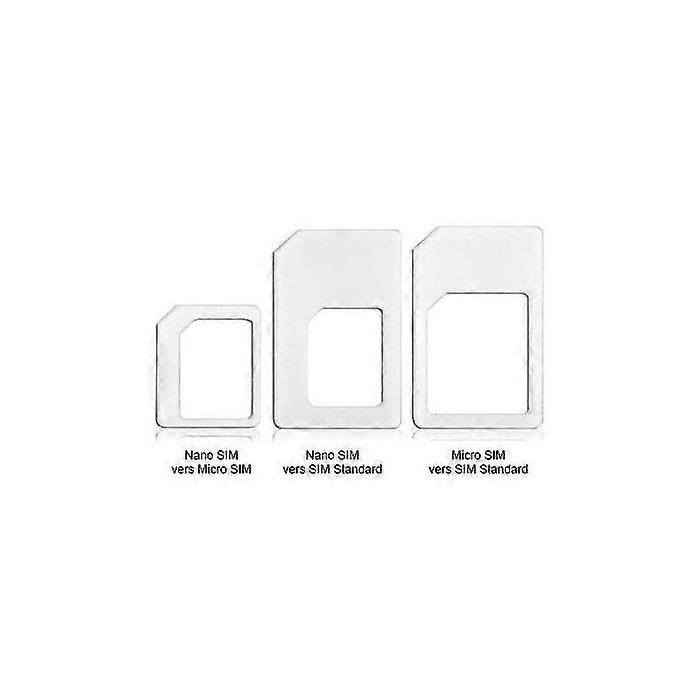 Lot of SIM Card Adapters Change Nano SIM or Micro SIM to SIM or Micro SIM White YONIS