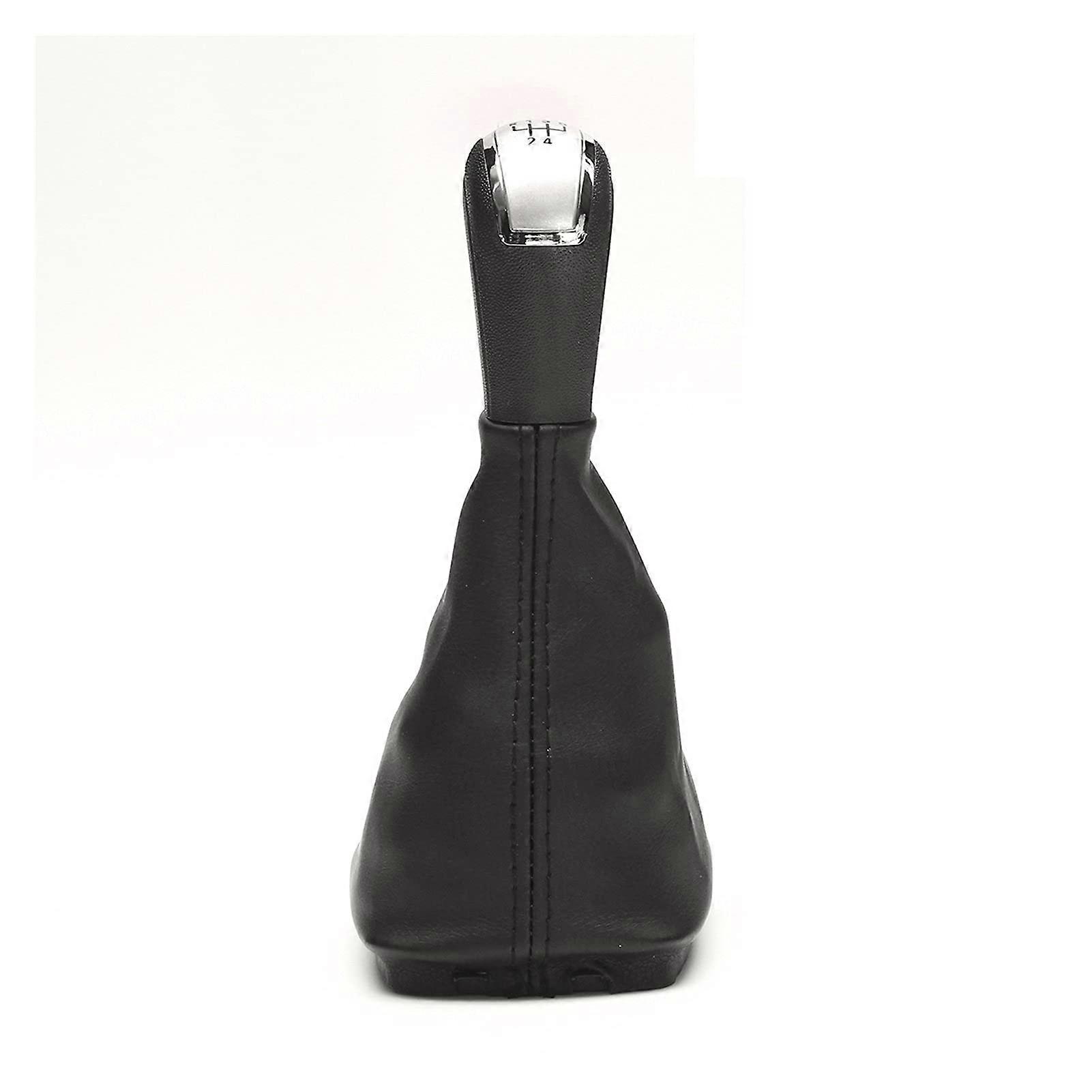 5 Speed Car Gear Shift Knob with PU Leather Gaiter and Boat Cover for Skoda Fabia 1 MK I 2000-2008 Black Shift Lever