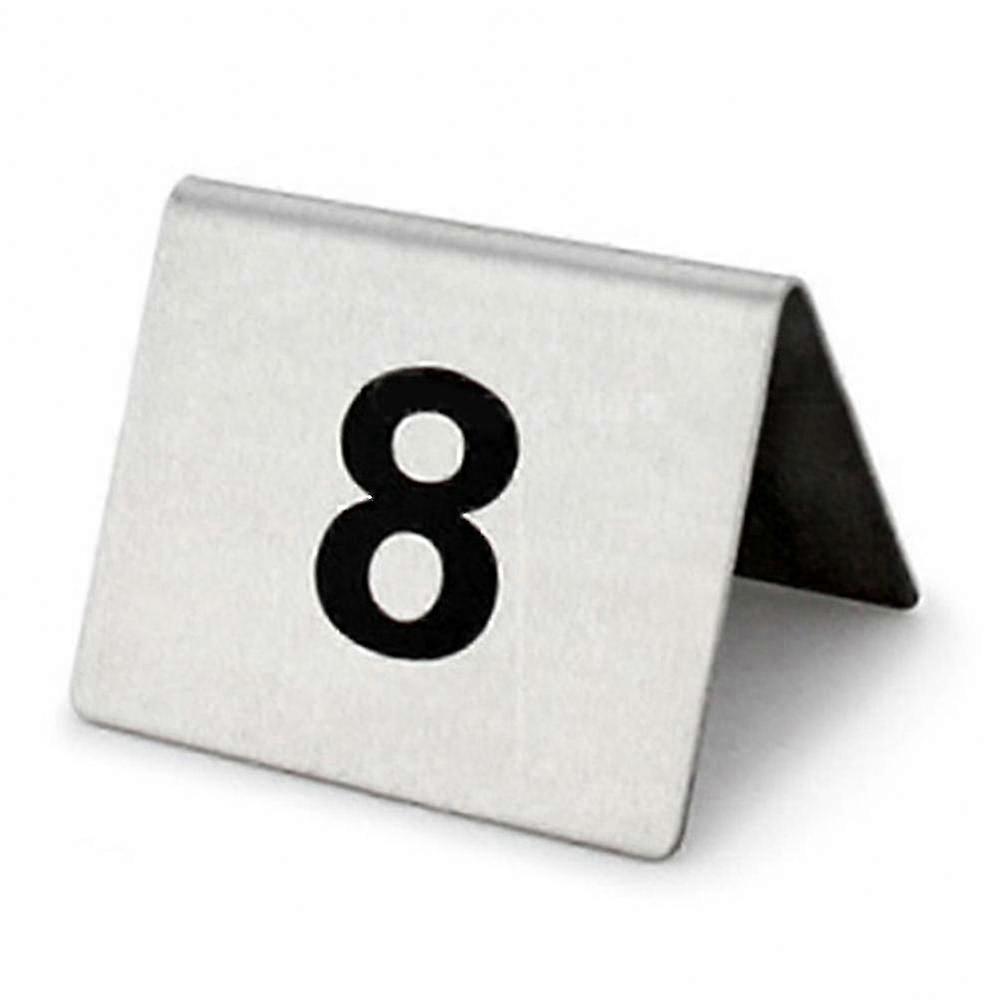 Numéros de table en acier inoxydable, 25 pièces, base stable, design double face, réutilisable