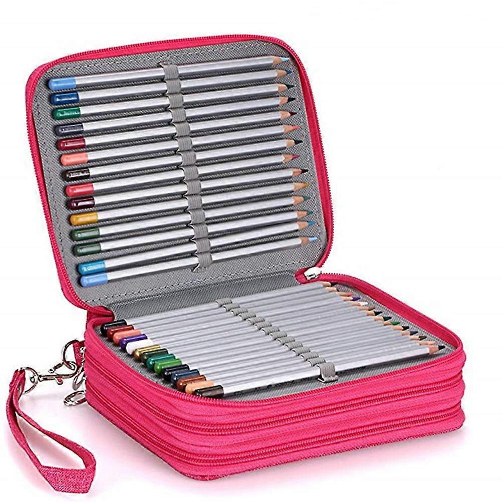 Stylish Art Student Stationery Organizer Bag In Rosy Color With Waterproof Feature For Easy Use And Storage 1Pack