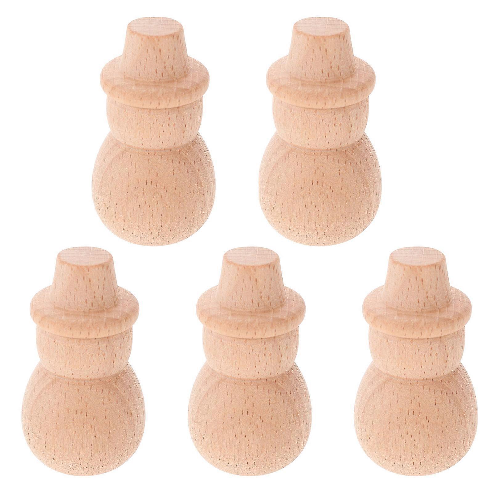 5 Pcs Handcrafted Wooden Peg Dolls For Educational Tool Use In Classroom Education And Home Entertainment Activities