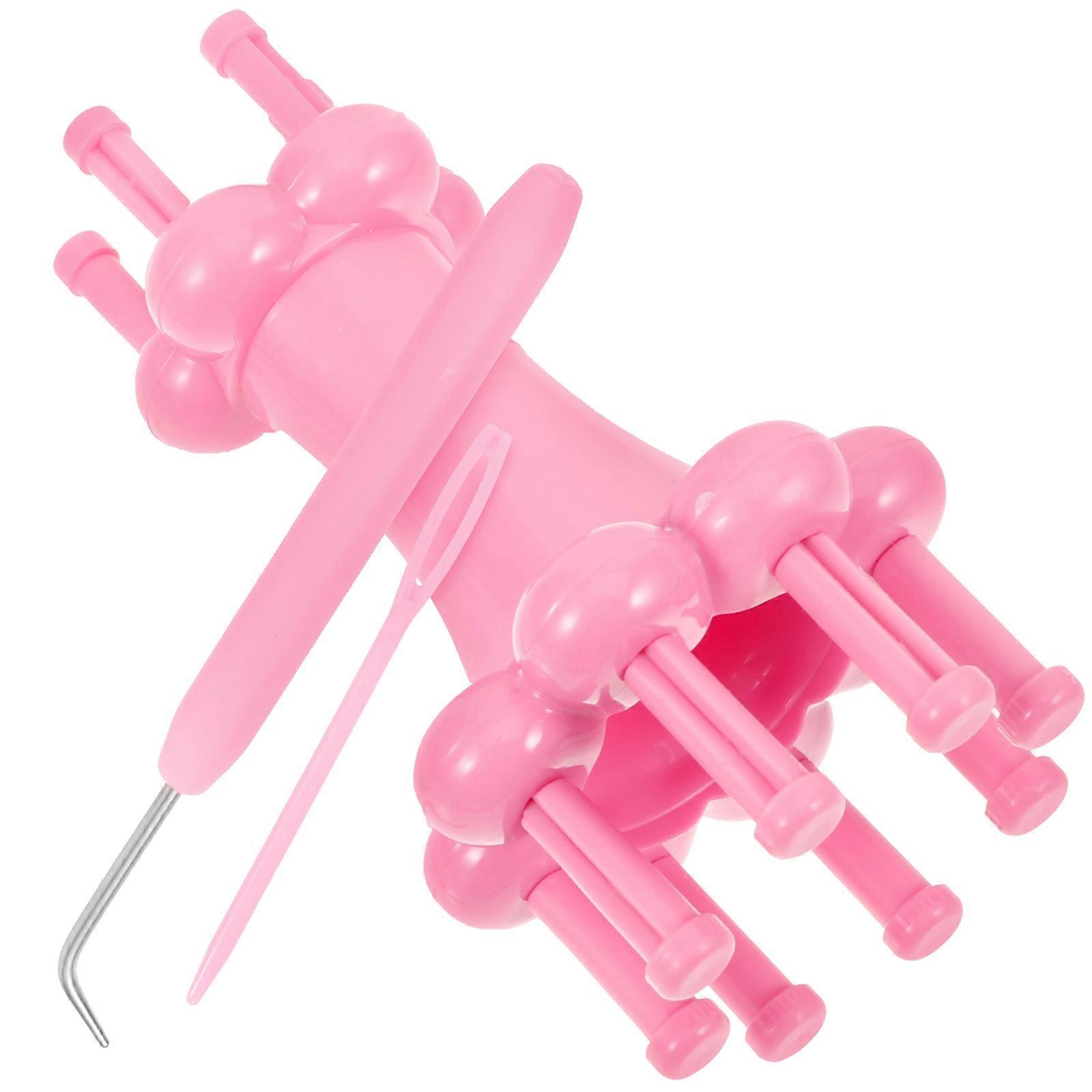 The product you're referring to is likely a **DIY wool knitting machine or rope knitter** — a simple, handheld craft tool designed for beginners and