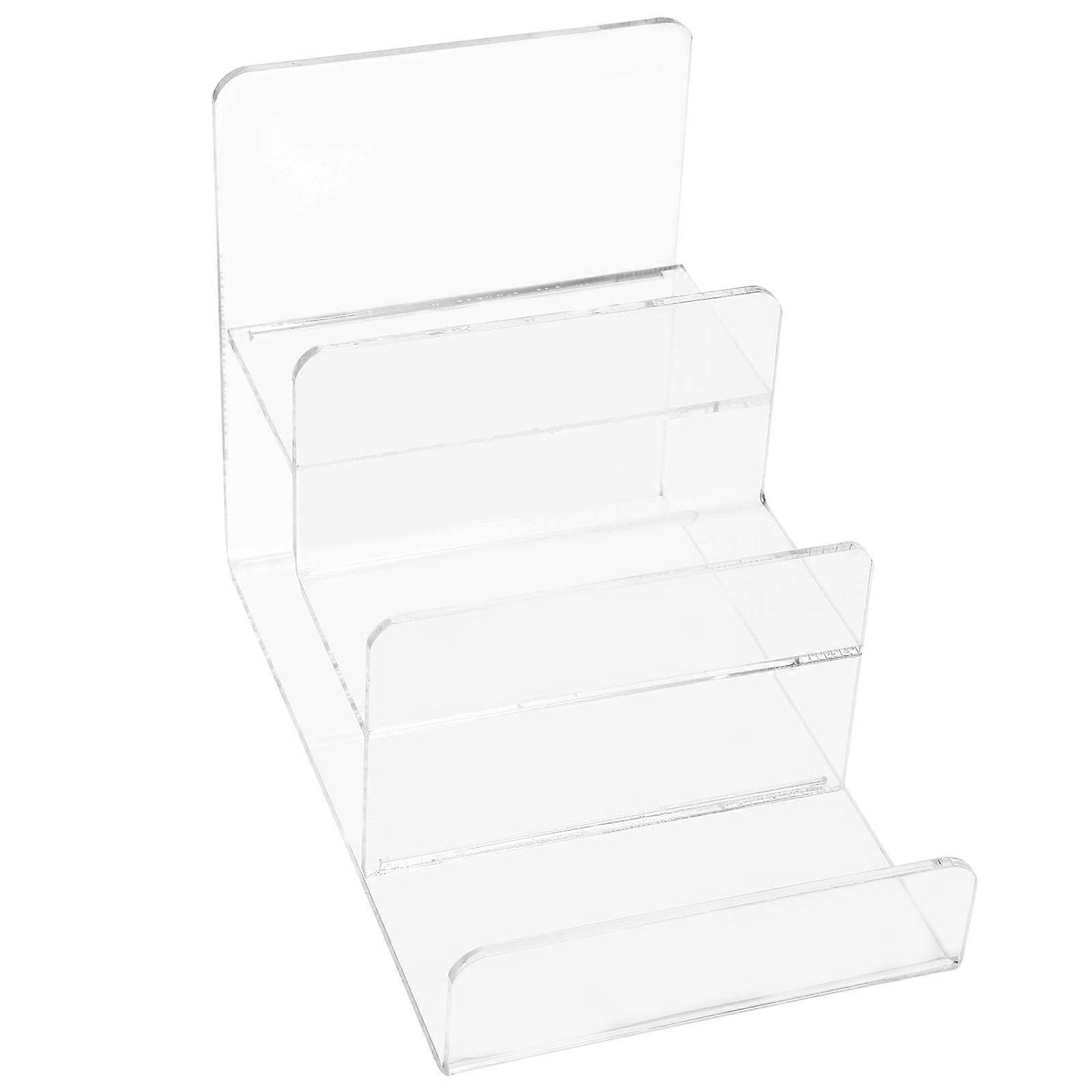 Elegant Multi Layer Acrylic Wallet Display Rack for Clear Visibility and Stylish Accessory Storage
