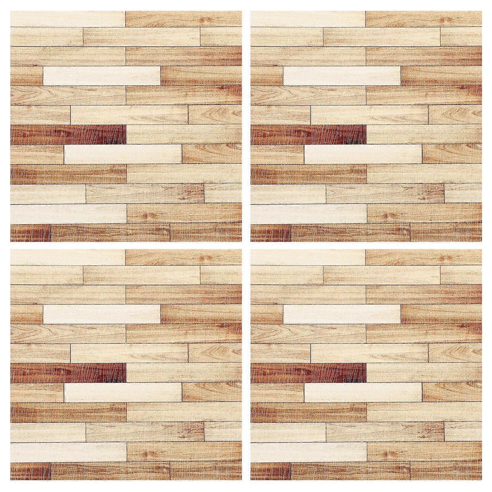 4pcs Mini Dollhouse Floorboards with Realistic Wood Pattern for Pretend Play – Compact and Miniature Flooring Accessories for Tiny Houses