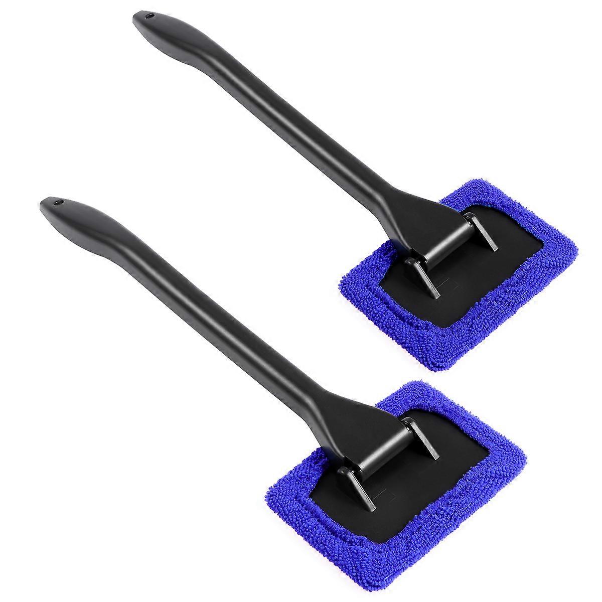 WINOMO 2pcs Car Windshield Cleaner Glass Brush Tools with Long Handle Blue